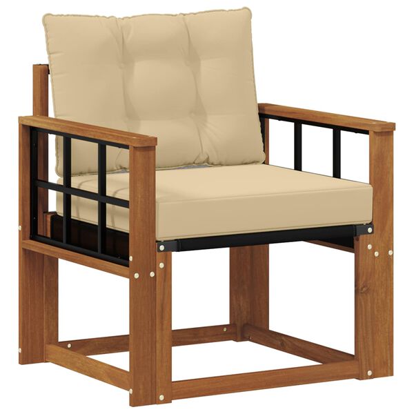 vidaXL &Uacute;tis&oacute;fi Fast Acacia tr&eacute; og Textilene N&aacute;tt&uacute;rulegur