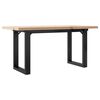 vidaXL S&oacute;fabor&eth; O-grind 90x40x45,5 cm Gegnheil Fura og Steypuj&aacute;rn