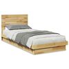 vidaXL R&uacute;mgrind me&eth; h&ouml;fu&eth;gafli &aacute;n d&yacute;nu 75x190 cm Solid Wood Eik
