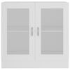 vidaXL Skápur með Glerhurðum Hvítur 82,5x30,5x80 cm Samsettur Viður