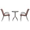 vidaXL Garð Bistro Set 3 pcs Brúnn Stál