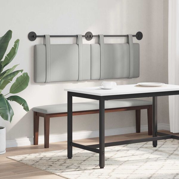 vidaXL Hengisk&aacute;li Vegghengt Einlita Sk&yacute;ja gr&aacute;tt 130 x 55 x 5 cm d&uacute;kur