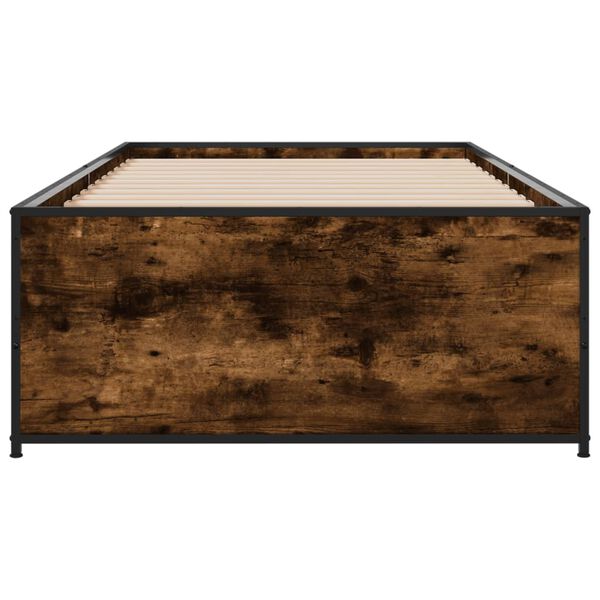 vidaXL R&uacute;mgrind &aacute;n D&yacute;nu Reykt&oacute;na Eikarlitur 100x200 cm