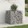 vidaXL Gabion h&aelig;kka&eth; r&uacute;m Silfur 60 x 60 x 55 cm Galvaniserad st&aacute;l