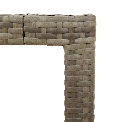 vidaXL Garðborð með Glerplötu Grátt 150x90x75 cm Pólýrattan