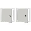 vidaXL A&eth;gangsskilti 2 pcs Hv&iacute;tt 23 x 23 x 3 cm St&aacute;l