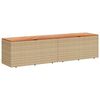 vidaXL Gar&eth;geymslukassi Drappa&eth;ur 220x50x54 cm P&oacute;l&yacute;rattan Akas&iacute;uvi&eth;ur