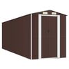 vidaXL Gar&eth;sk&yacute;li D&ouml;kkbr&uacute;nt 192x606x223 cm Galvanh&uacute;&eth;a&eth; St&aacute;l