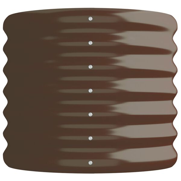 vidaXL Útiræktunarkassi Galvaníserað Stál 114x40x36 cm Brúnn