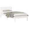 vidaXL Ramsv&iacute;k me&eth; h&ouml;fu&eth;gafl Hv&iacute;tt 100 x 220 cm Solid furuhikk
