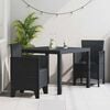 vidaXL Garður borðsett 3 pcs Antrasít Polt rattan