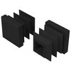 vidaXL Enda lokar 2 pcs Svartur 15 x 15 x 15 mm PP