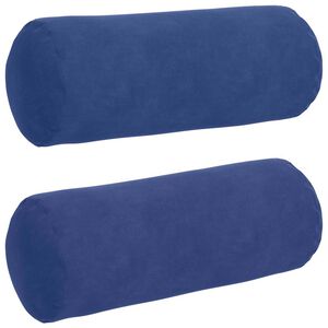 vidaXL Bolster P&uacute;&eth;ar 2 pcs L&ouml;greglu bl&aacute;r &Oslash; 15 x 40 cm Korduroy efni