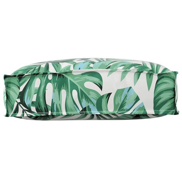 vidaXL Brettpúði fyrir bakstoð Laufmynstur 50 x 40 x 12 cm Oxford efni