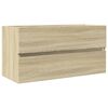 vidaXL Vaskask&aacute;pur Sonoma Eik 90x38,5x45 cm Samsettur Vi&eth;ur