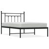 vidaXL R&uacute;mgrind &uacute;r M&aacute;lmi &aacute;n D&yacute;nu me&eth; H&ouml;f&eth;agafli Sv&ouml;rt 107x203 cm