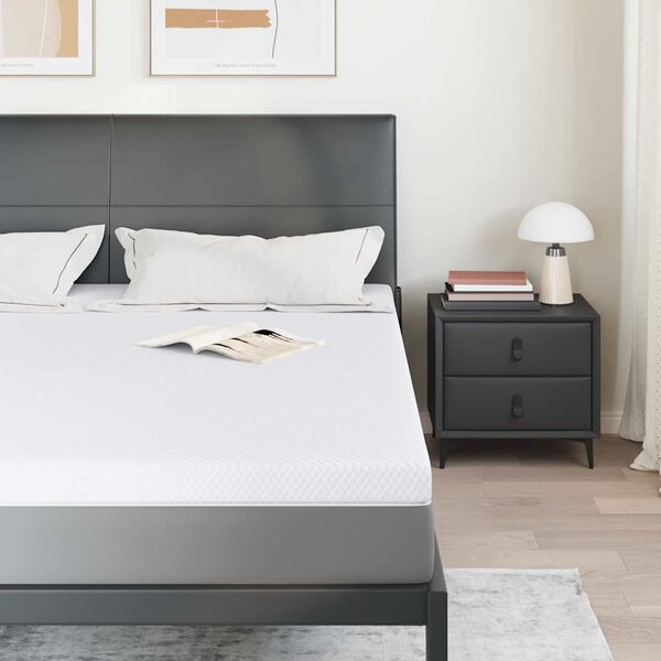 vidaXL D&yacute;nu toppur Hv&iacute;tt 180 x 200 cm Jacquard Efni