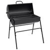 vidaXL tunnugrill me&eth; 2 grillristum Svart 80x95x90 cm St&aacute;l