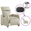 vidaXL Electric Recliner Chair Cream gervi le&eth;ur
