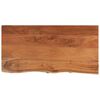 vidaXL Bor&eth;plata 80x40x2,5 cm R&eacute;tthyrnd Gegnheil Akas&iacute;a N&aacute;tt&uacute;rul. Br&uacute;n