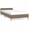 vidaXL R&uacute;mgrind me&eth; h&ouml;fu&eth;gafli &aacute;n D&yacute;nu M&oacute;gr&aacute;r 90x190 cm Tau&aacute;kl&aelig;&eth;i