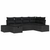 vidaXL S&oacute;fasett me&eth; p&uacute;&eth;i 6 pcs p&oacute;l&yacute;rattan