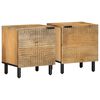 vidaXL n&aacute;ttbor&eth;ssk&aacute;par 2 stk Br&uacute;nn 40x33x46 cm Solid Wood Mang&oacute;