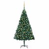 vidaXL Foruppl&yacute;st Gervij&oacute;latr&eacute; me&eth; J&oacute;lak&uacute;lusetti Gr&aelig;nt 210 cm PVC