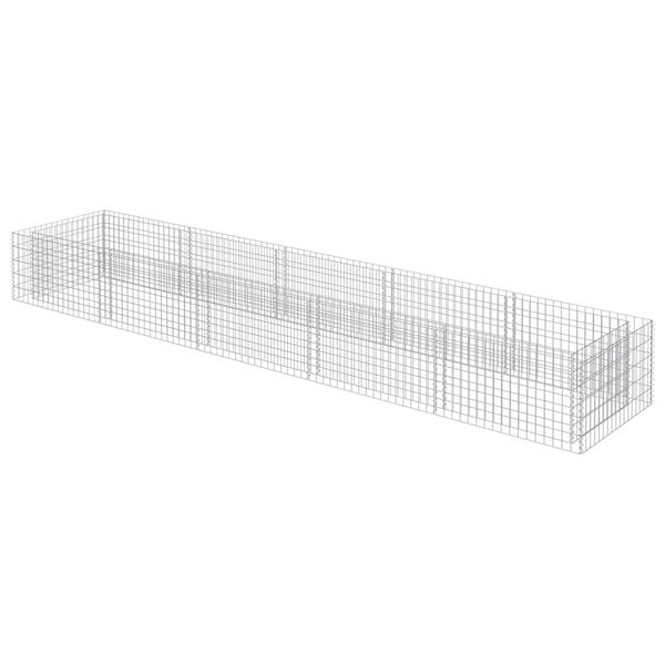 vidaXL Gabion Grjótkassi Upphækkað Blómaker Sínkhúðað stál 450x90x50cm