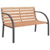 vidaXL Gar&eth;bekkur 120 cm Vi&eth;ur og J&aacute;rn
