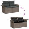 vidaXL Gar&eth;s&oacute;fa sett me&eth; p&uacute;&eth;i me&eth; geymslu 6 pcs Gr&aacute;r Poly rattan
