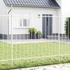 vidaXL Gar&eth;hefti 6 pcs Hv&iacute;tt 10,2 x 1,5 m Duftlita&eth;ur st&aacute;l