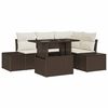 vidaXL Gar&eth;s&oacute;fa sett me&eth; p&uacute;&eth;i me&eth; geymslu 5 pcs Br&uacute;nn p&oacute;l&yacute;rattan