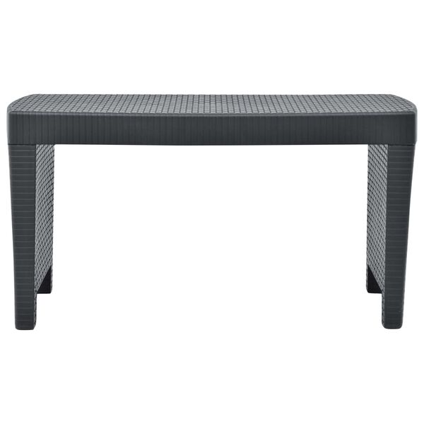 vidaXL 3 Hluta Gar&eth;h&uacute;sgagnasett Plast Reykgr&aacute;tt