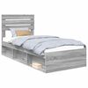 vidaXL Ramsv&iacute;k me&eth; h&ouml;fu&eth;gafl Gr&aacute;r Sonoma 100 x 200 cm Solid furuhikk