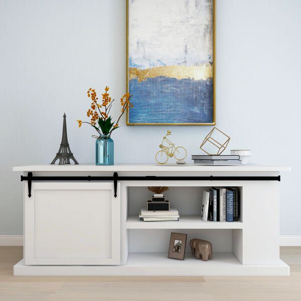 vidaXL Braut fyrir Rennihurð Kolstál 183 cm