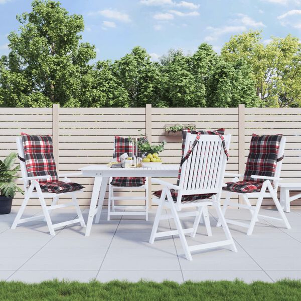 vidaXL St&oacute;lsessur me&eth; H&aacute;u Baki 2 stk. Rau&eth;k&ouml;fl&oacute;ttar Oxfordefni