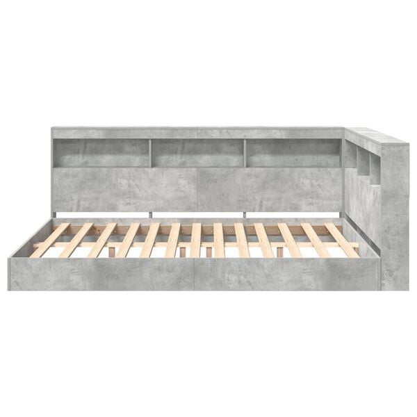 vidaXL B&oacute;kask&aacute;pur&uacute;m Steypugr&aacute;r 160 x 200 cm Samsettur vi&eth;ur