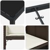 vidaXL Gar&eth;ur bor&eth;sett me&eth; p&uacute;&eth;i 5 pcs Br&uacute;nn p&oacute;l&yacute;rattan