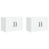 vidaXL Eldh&uacute;s sk&aacute;pur 2 pcs Hv&iacute;tt 60 x 31 x 40 cm Samsettur vi&eth;ur