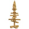 vidaXL Vi&eth;ar j&oacute;latr&eacute; me&eth; standi Br&uacute;nn 60 cm Gegnheil fura