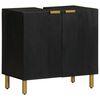 vidaXL Ba&eth;herbergissk&aacute;pur Svartur 62x33x58 cm Samsettur Vi&eth;ur