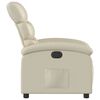 vidaXL Electric Recliner Chair Cream gervi leður