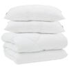 vidaXL D&uacute;kur me&eth; p&uacute;&eth;um me&eth; kodda 3 pcs Hv&iacute;tt Mikrof&iacute;ber og d&uacute;nfja&eth;rir