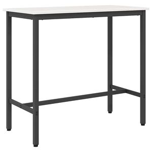 vidaXL bor&eth; Hv&iacute;tt 100 x 50 x 91 cm Vinnslutr&eacute; og st&aacute;li