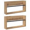 vidaXL T&iacute;marit Hillur me&eth; hillu 2 pcs Artisan Eik 60 x 12 x 30 cm