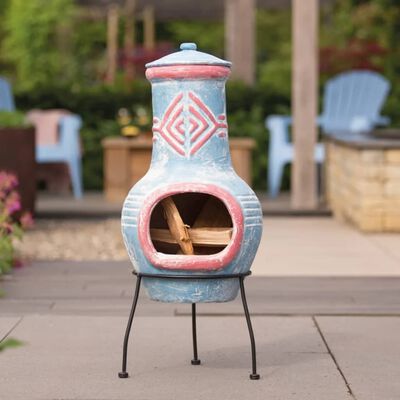 411832 Redfire Fireplace Colima Clay, Terracotta Fire Pit Chimney