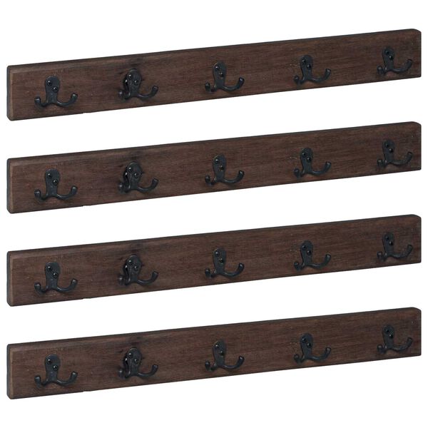 vidaXL Hangari Br&uacute;nn 60 x 7 x 8 cm Solid endurheimt tr&eacute;