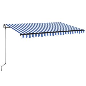 vidaXL Handvirk &Uacute;tdraganleg Mark&iacute;sa 400x300 cm Bl&aacute;ar og Hv&iacute;tar