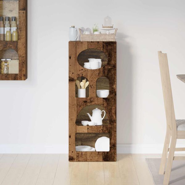 vidaXL Vi&eth;beinteyfla Gamalt timbur 40 x 35 x 100,5 cm Samsettur vi&eth;ur